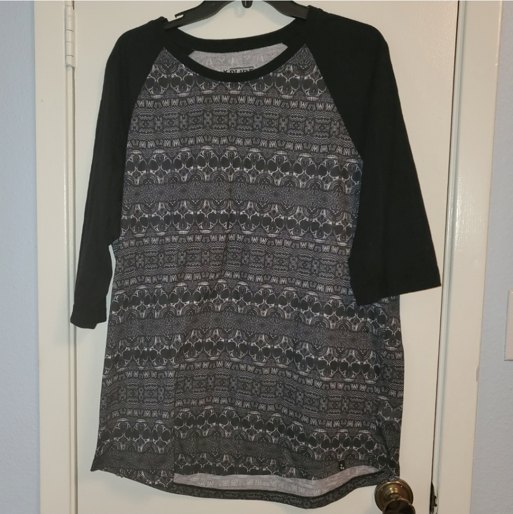 Rude Black & White Skeleton 3/4 Length Sleeve